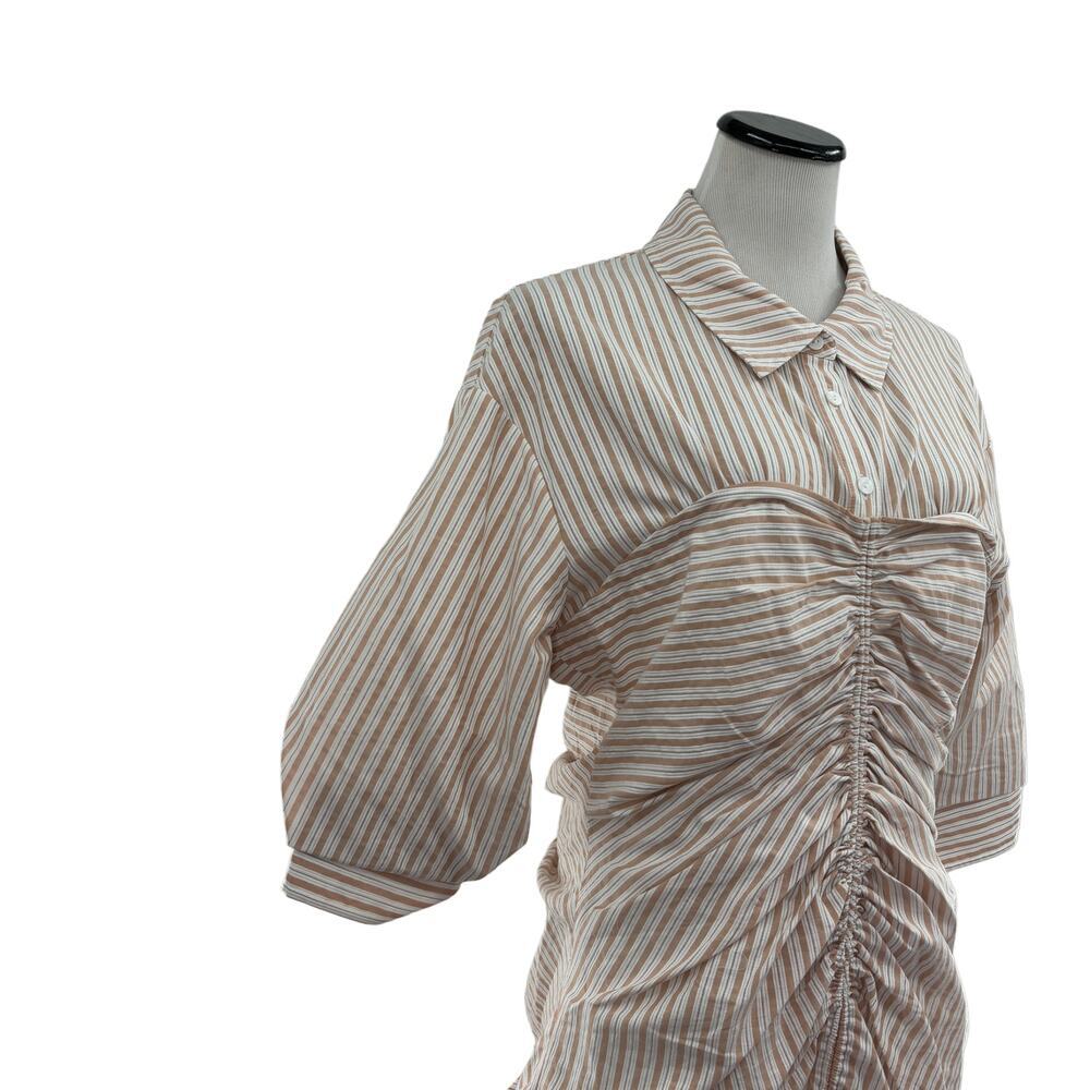 Jonathan Simkhai Beige Striped Mini Dress - Picture 6 of 12
